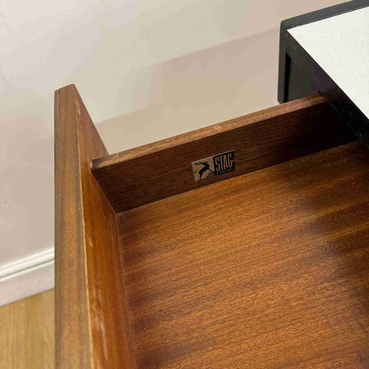 Rare 1950s Stag C range walnut dressing table