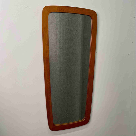 1960s teak wall hanging mirror