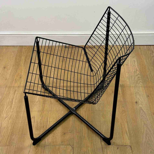 Vintage IKEA Jarpen Wire Chair by Niels Gammelgaard in black
