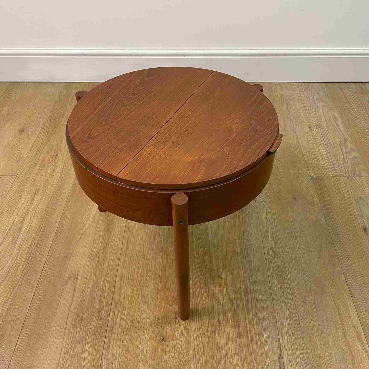 low 1960s slatted teak planter by R A Lister