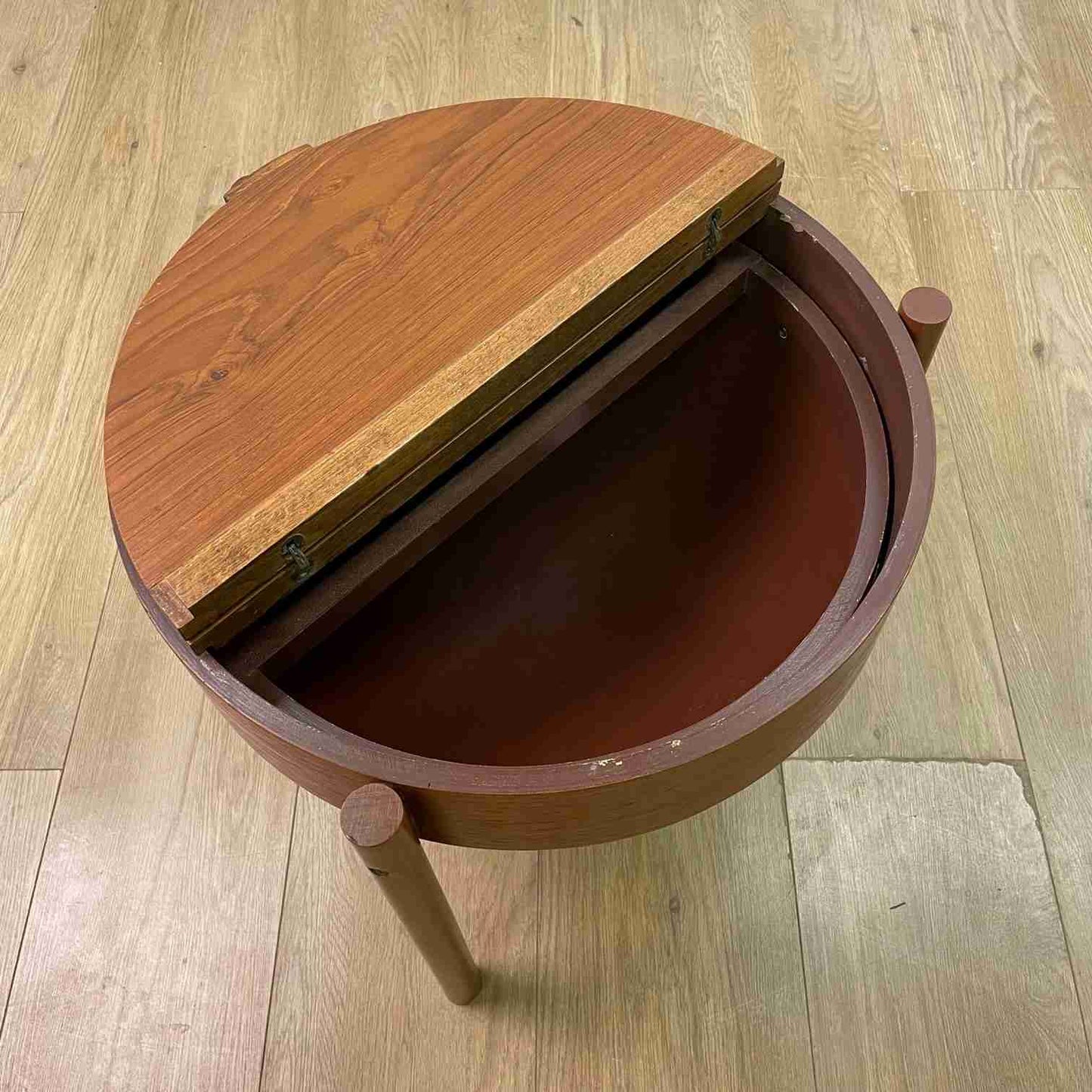 low 1960s slatted teak planter by R A Lister