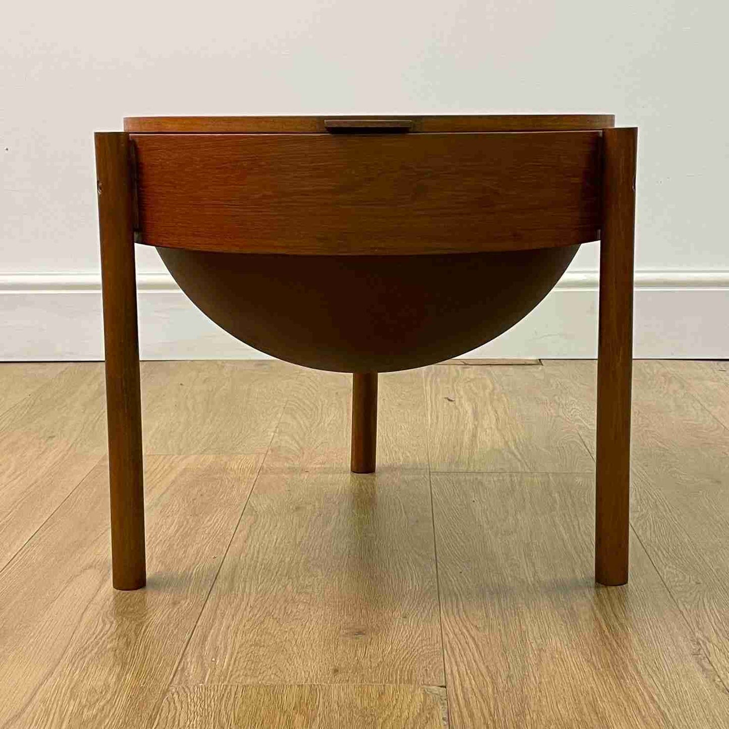 low 1960s slatted teak planter by R A Lister