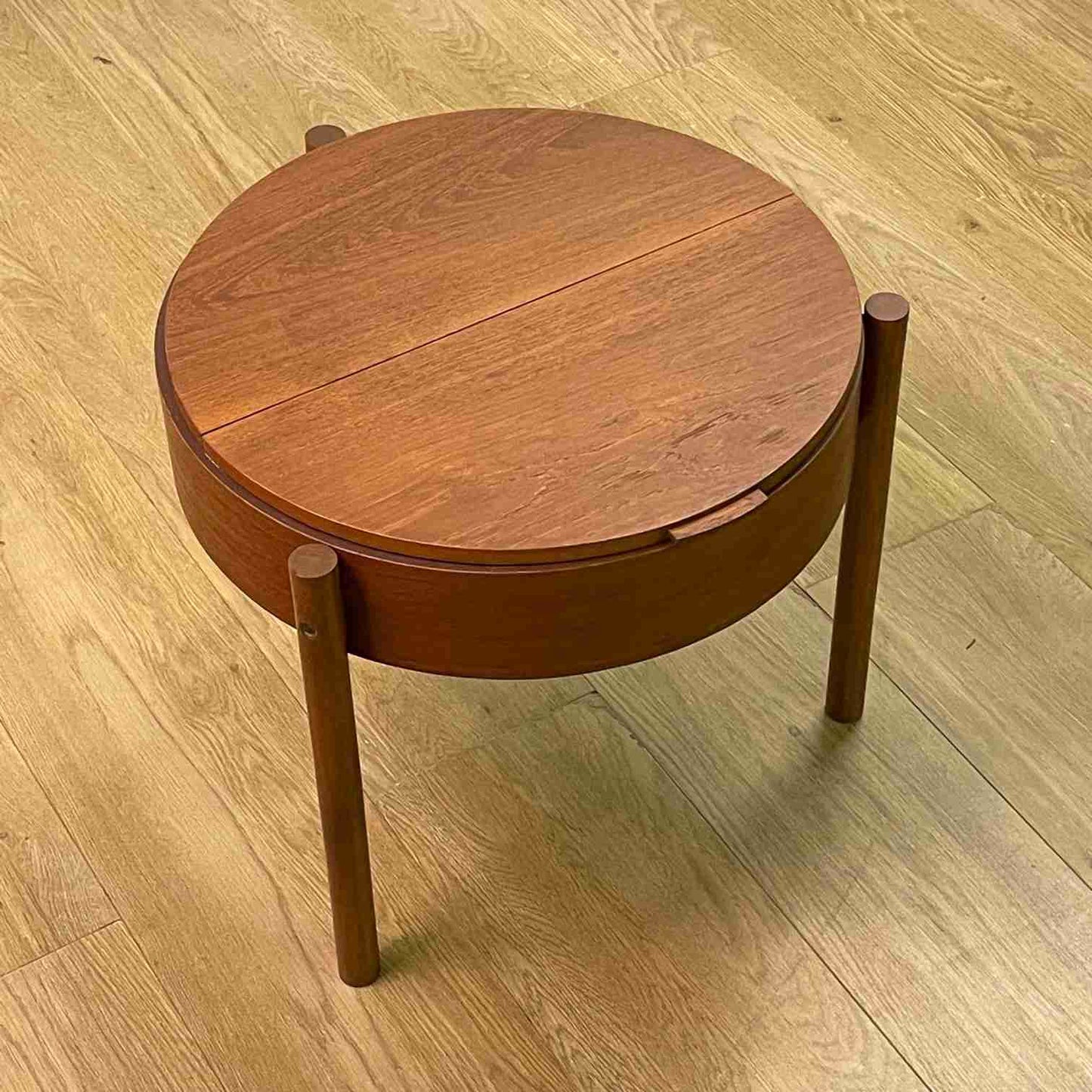 low 1960s slatted teak planter by R A Lister