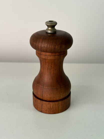 1960s small teak pepper grinder
