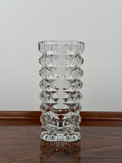 1970s moulded glass vase by Jacques George Durand