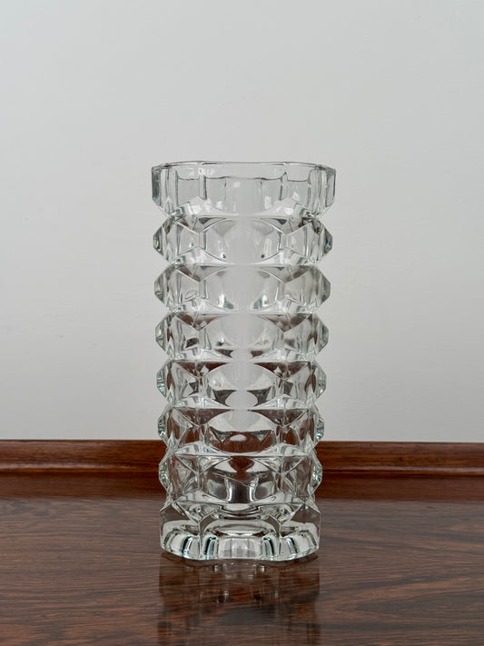 1970s moulded glass vase by Jacques George Durand