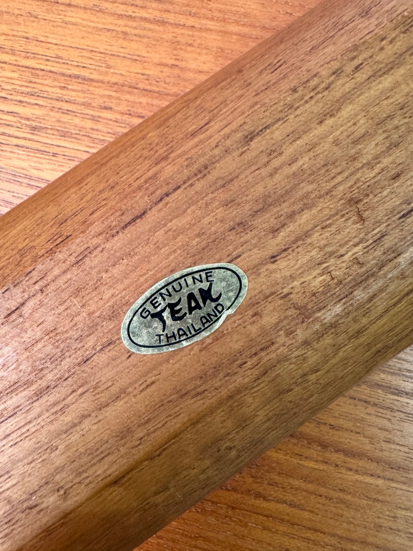 1970s long narrow teak dish