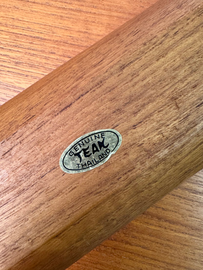 1970s long narrow teak dish