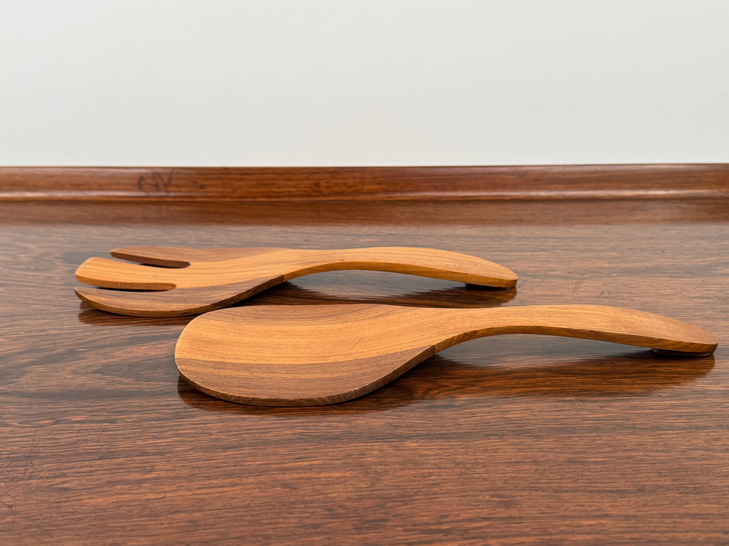 Vintage teak salad servers