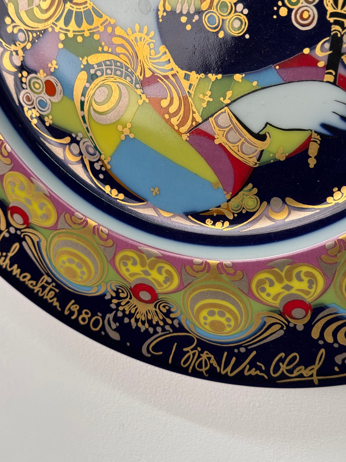 Christmas plate by Bjorn Wiinblad 1980