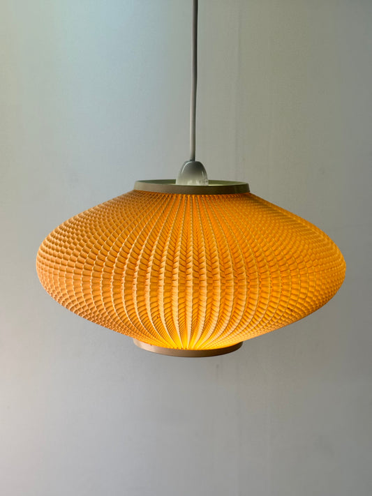 Pleated pendant light shade by Lars Schiøler Denmark