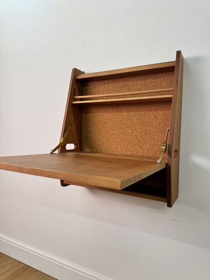 Contemporary wall mounted desk and stool