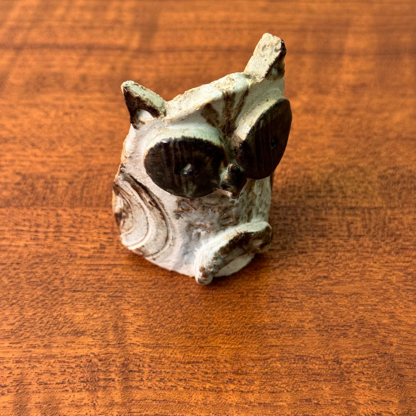1970s ceramic abstract owl