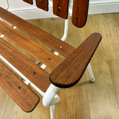 1960s Swedish teak slatted bench