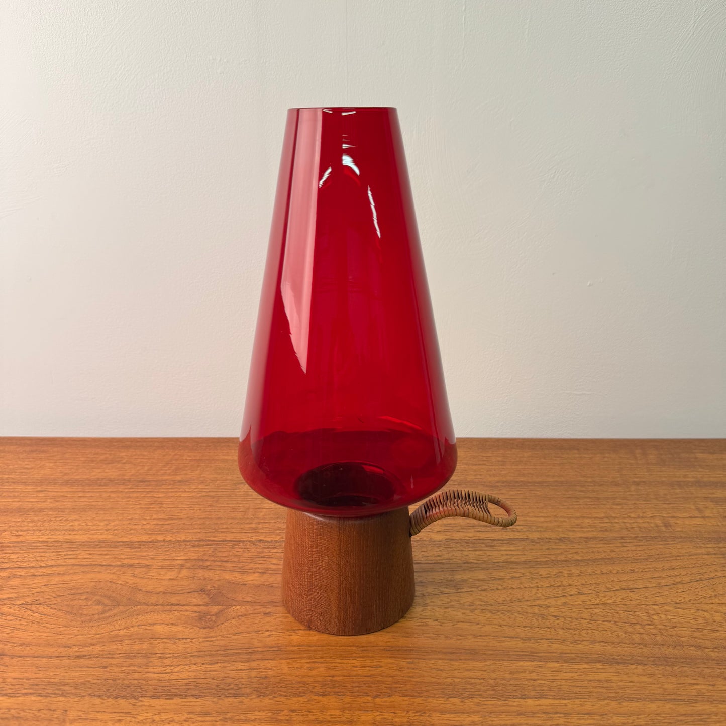 1960s Danish teak candle holder