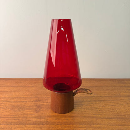 1960s Danish teak candle holder