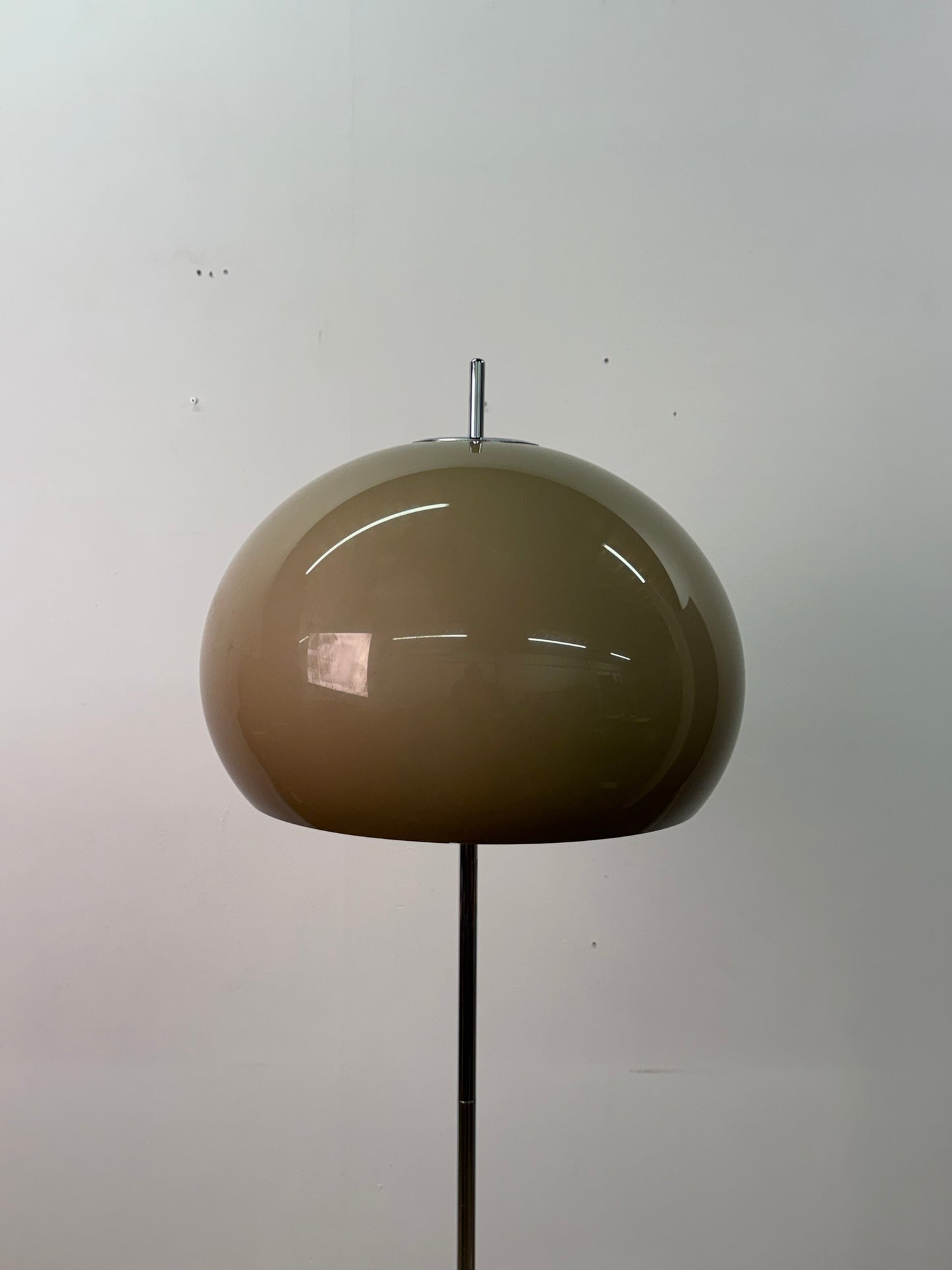 1970s chrome Guzzini style mushroom floor lamp