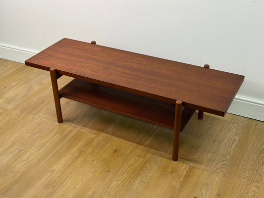 Teak low coffee table 1960s