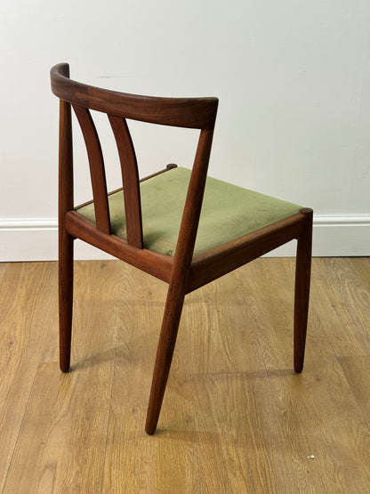 Set of six Danish teak dining chairs