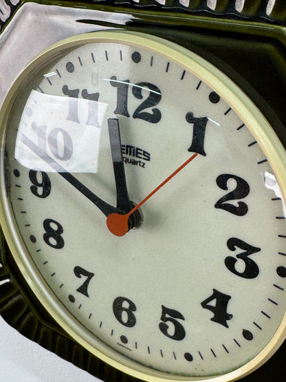 Vintage 1970s ceramic wall clock by Emes