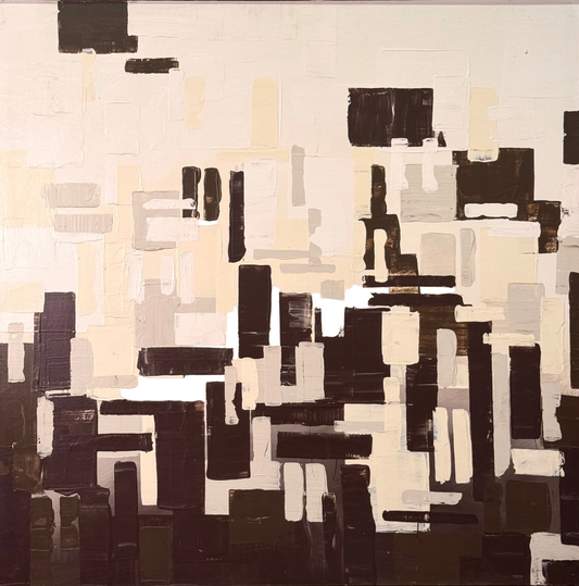 Untitled oil on board abstract