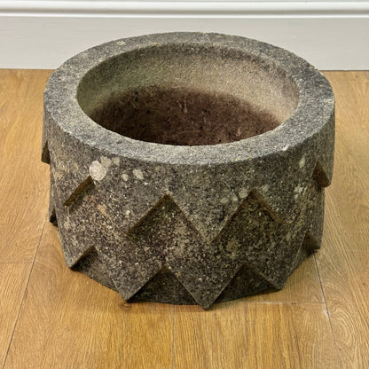 Art deco style reconstituted stone planter
