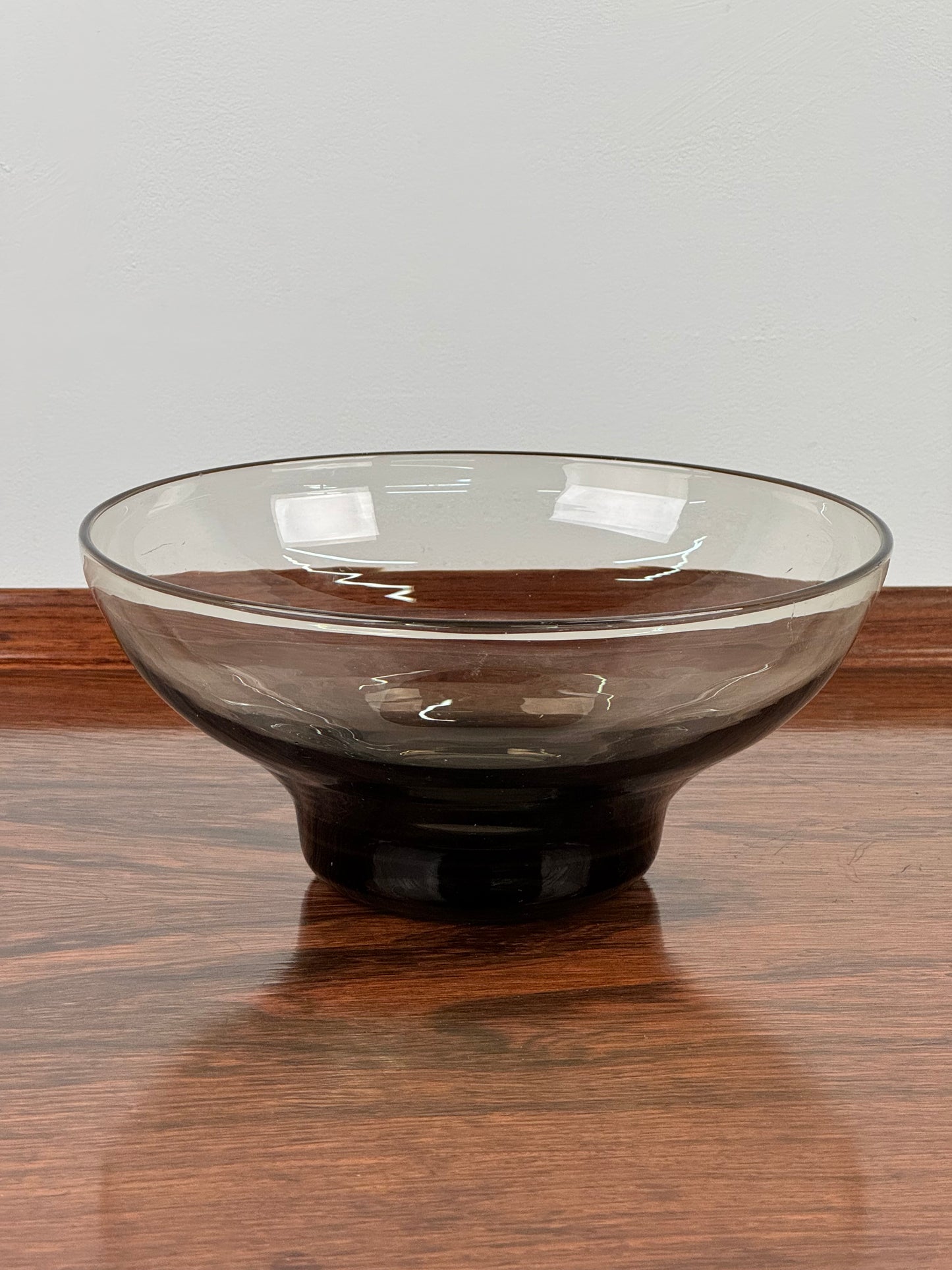 Whitefriars grey glass bowl 1960s