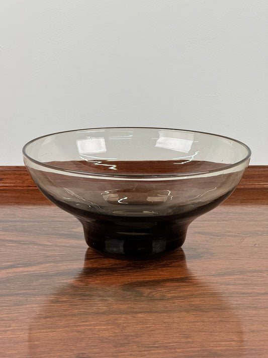 Whitefriars grey glass bowl 1960s