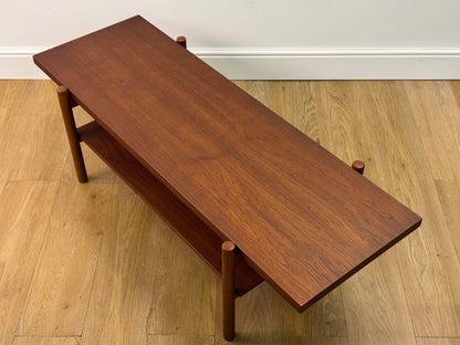 Teak low coffee table 1960s