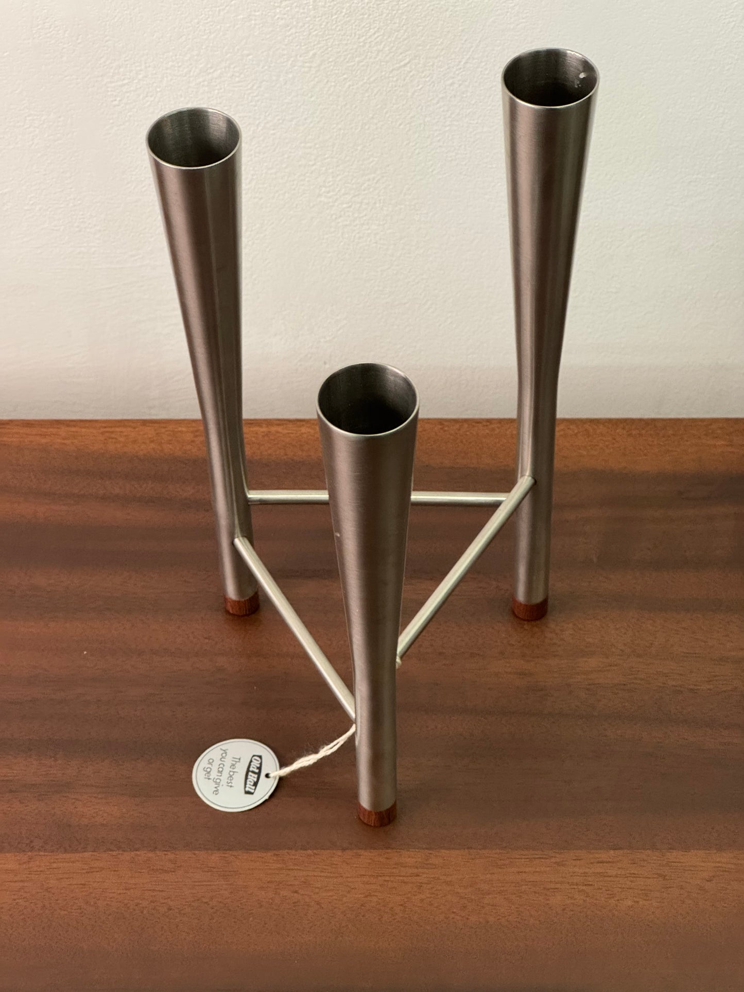 Stainless steel Campden candlestick by Robert Welch