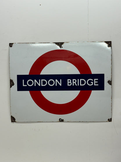 Vintage enamel underground signs