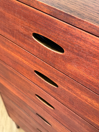 Tall teak chest of drawers by Frank Guille