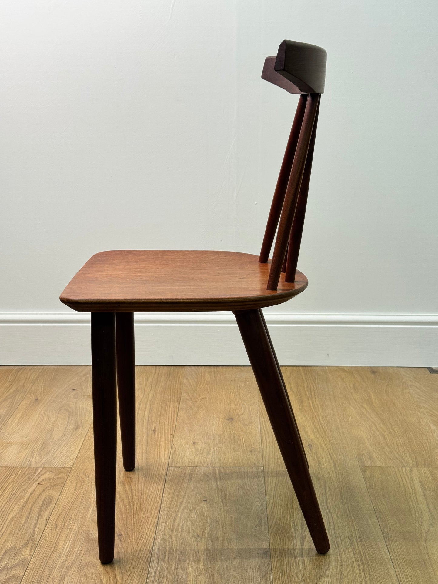 Teak stick back chair by Frem Rojle
