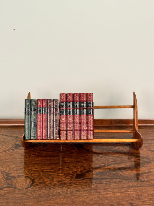 1960s carved wood book trough