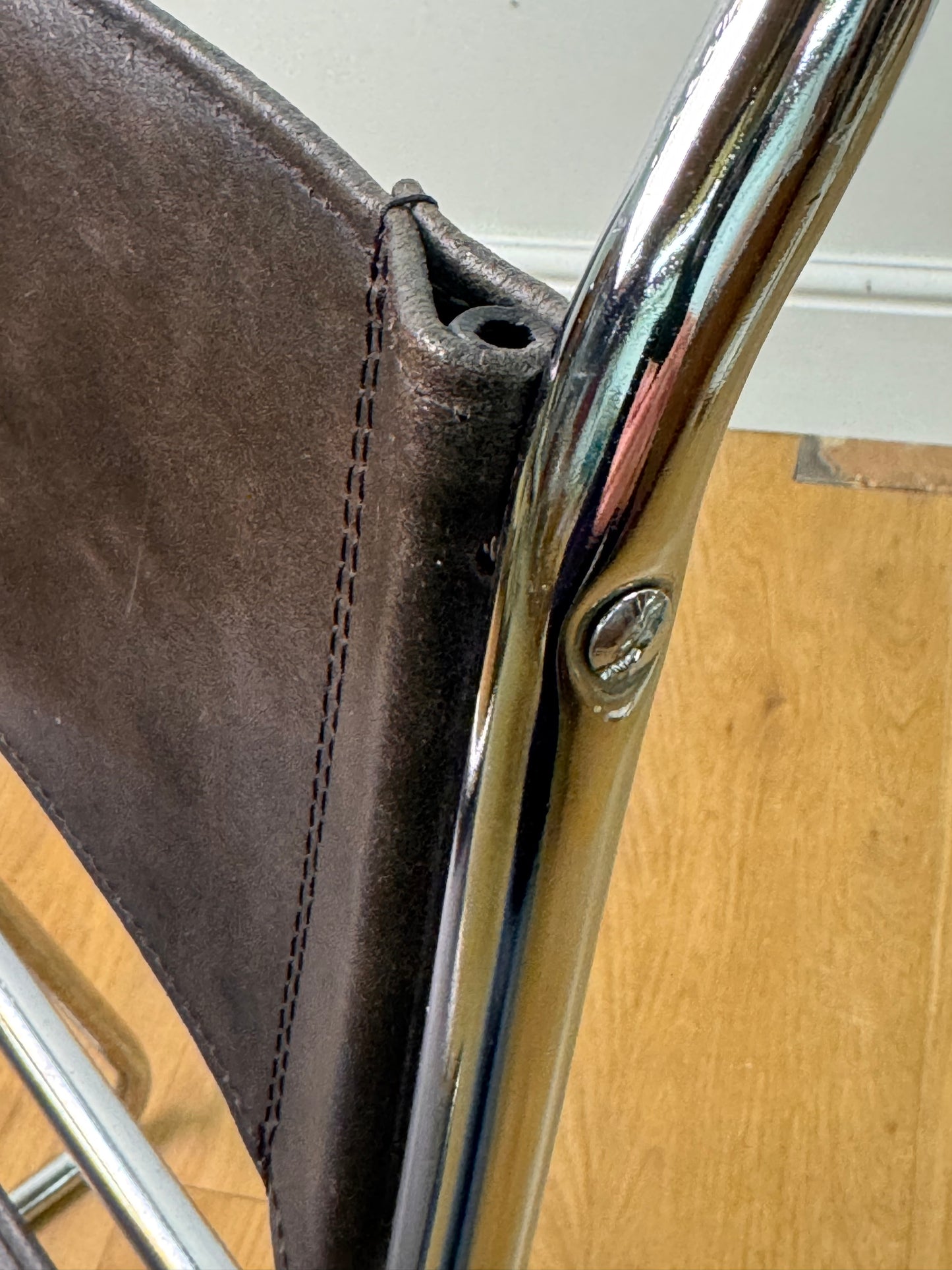 Chrome & leather tubular steel chair by Cox & co 1930s