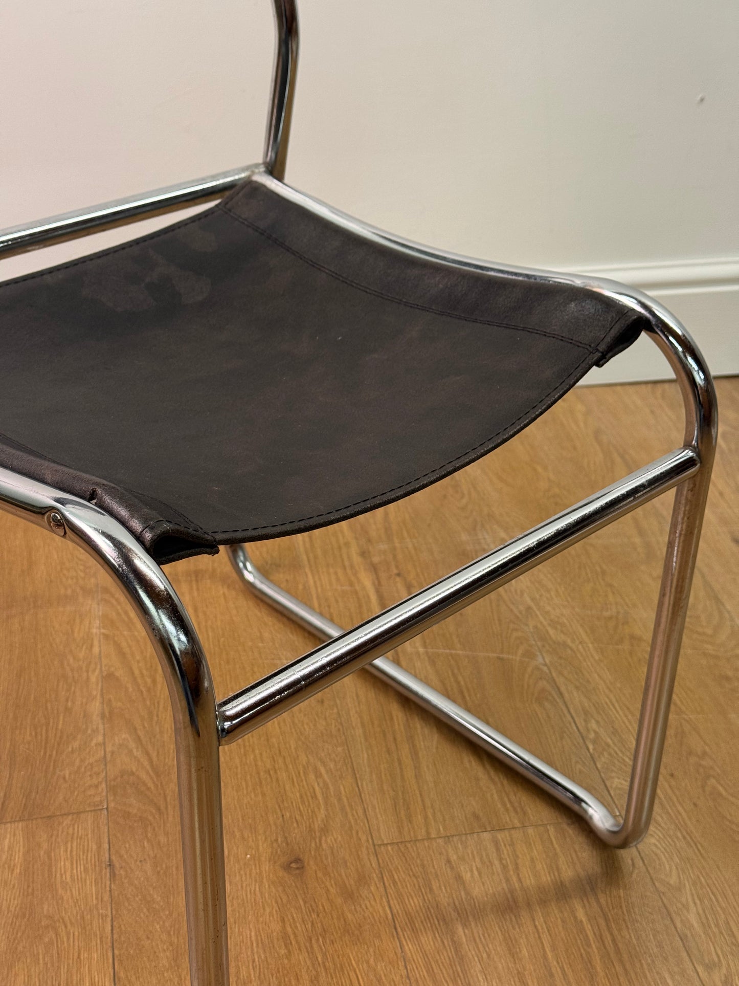 Chrome & leather tubular steel chair by Cox & co 1930s