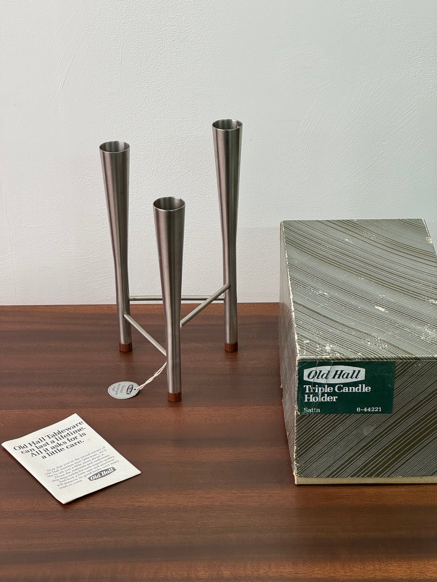 Stainless steel Campden candlestick by Robert Welch