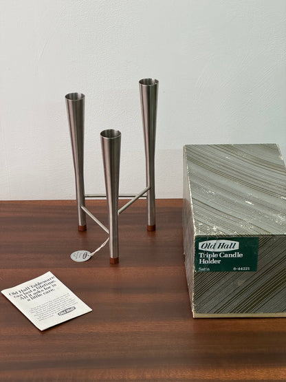 Stainless steel Campden candlestick by Robert Welch