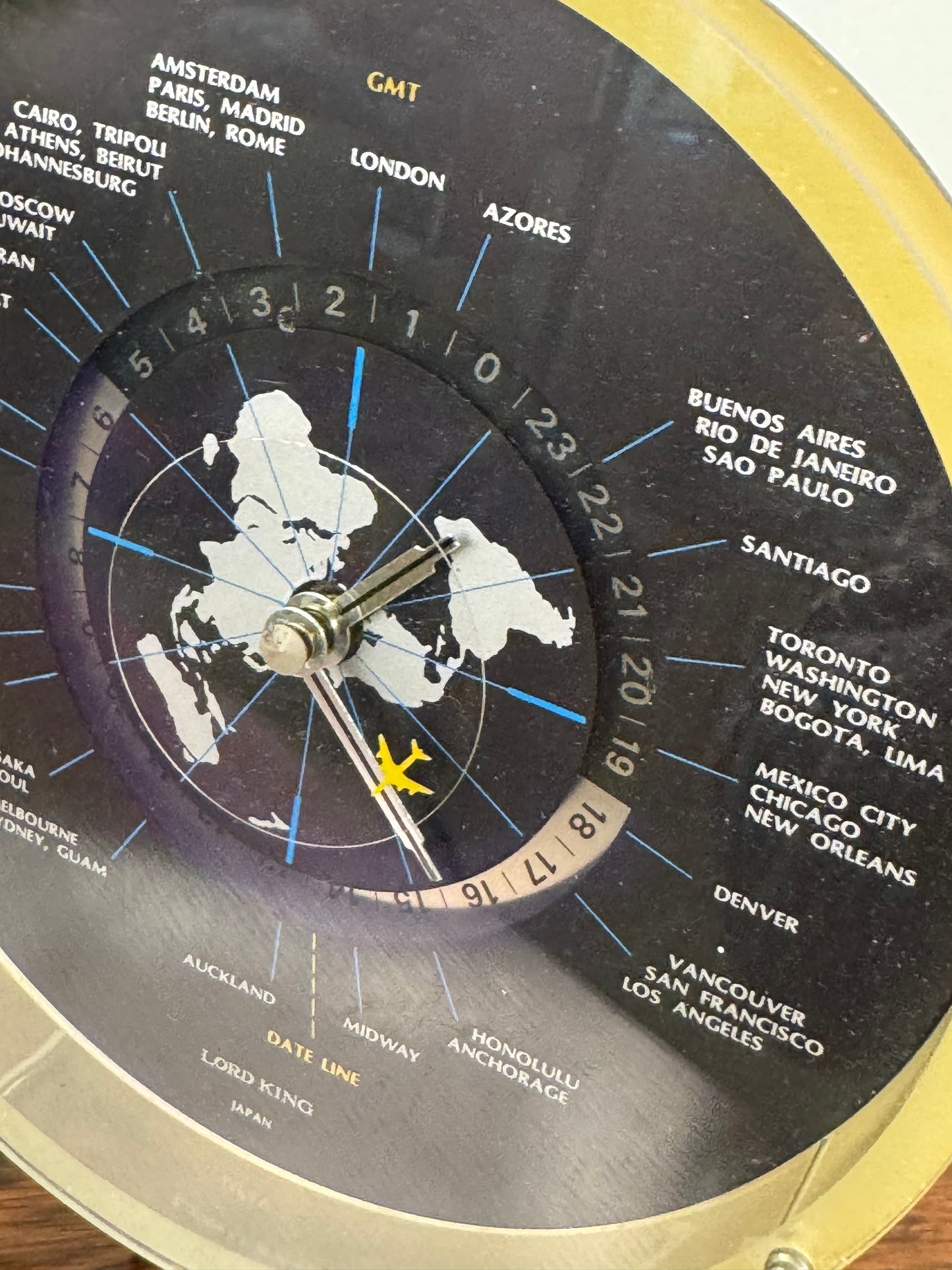 1970s Lord King world clock made in Japan