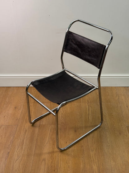 Chrome & leather tubular steel chair by Cox & co 1930s