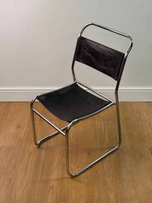 Chrome & leather tubular steel chair by Cox & co 1930s