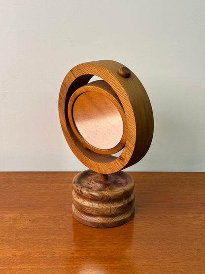 1980s handmade table top mirror