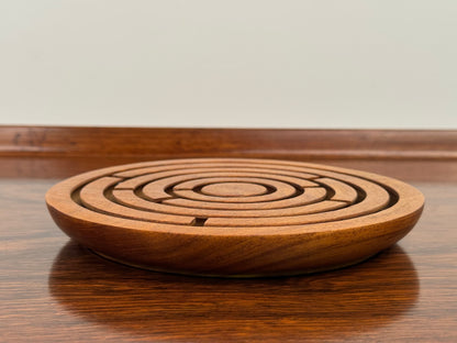 Vintage handcrafted wooden maze puzzle