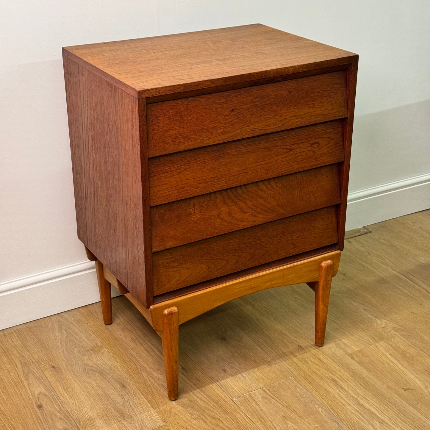 Swedish 1950s teak chest of drawers