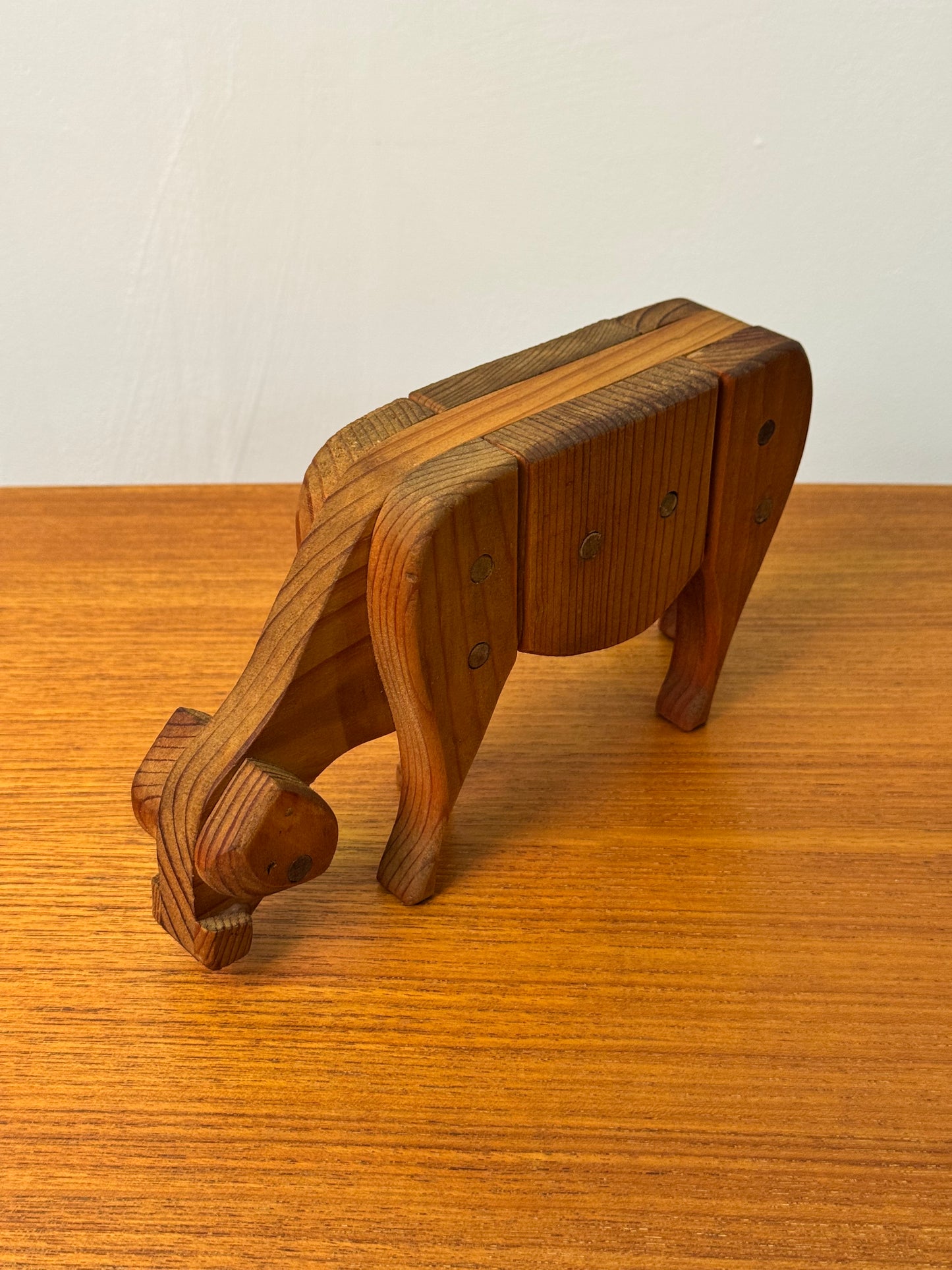 1970s wooden cow