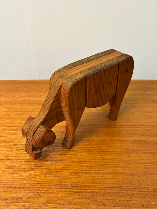 1970s wooden cow
