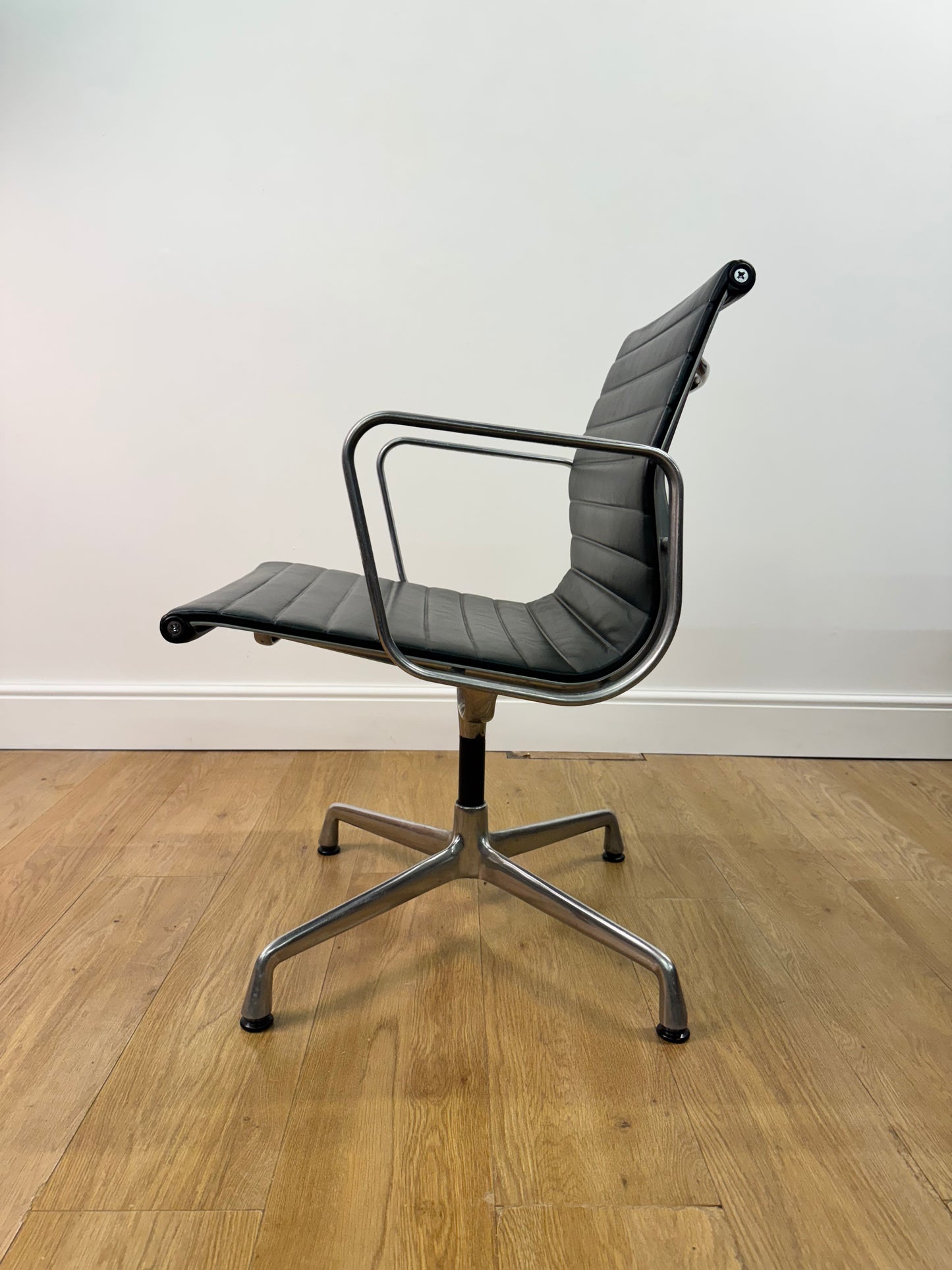 Leather Aluminium group chair  by Charles Eames for Vitra