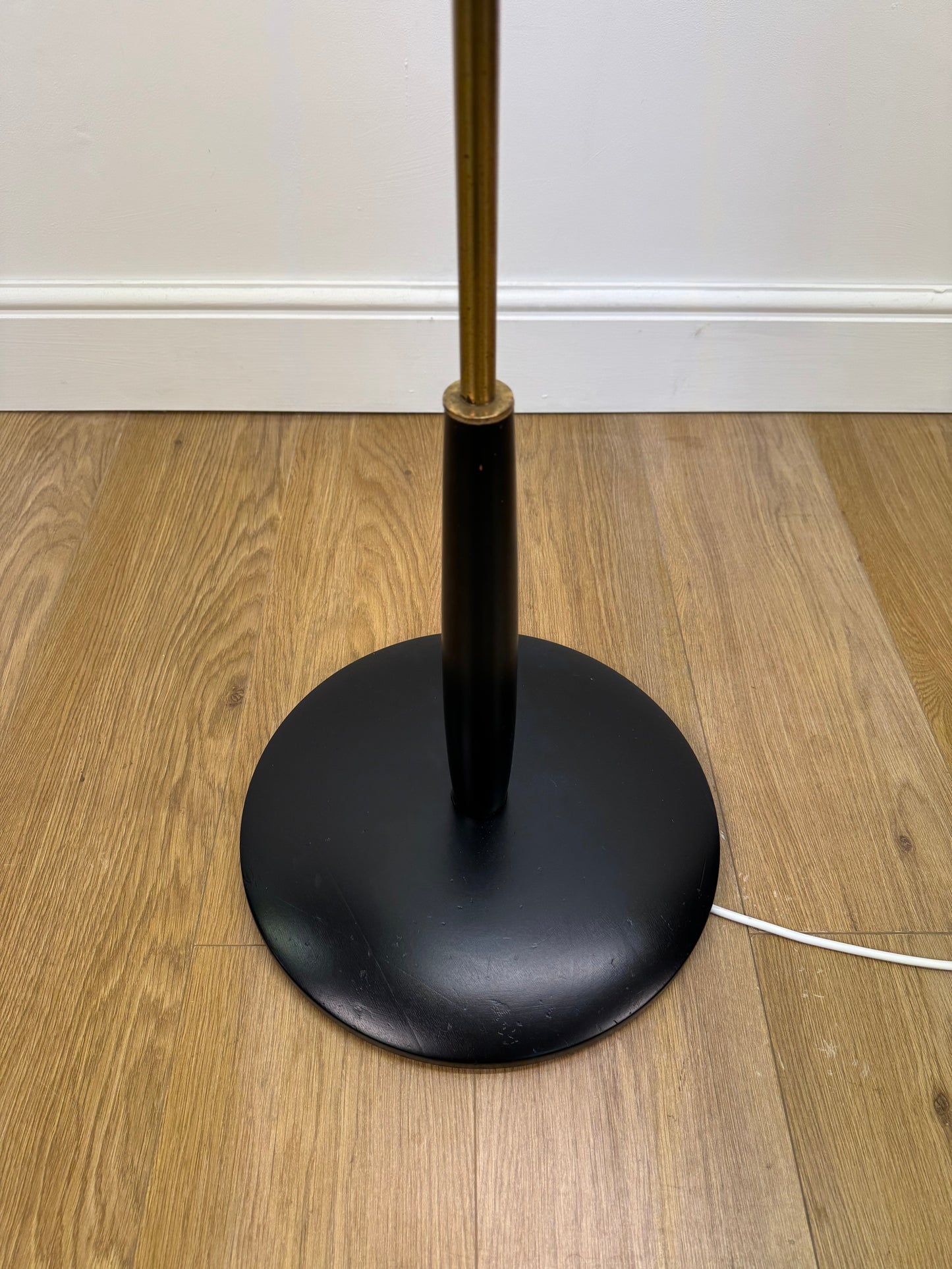 1960s  standard lamp with vintage Heals fabric shade