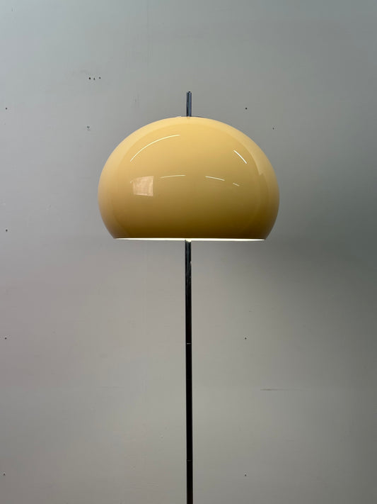 1970s chrome Guzzini style mushroom floor lamp