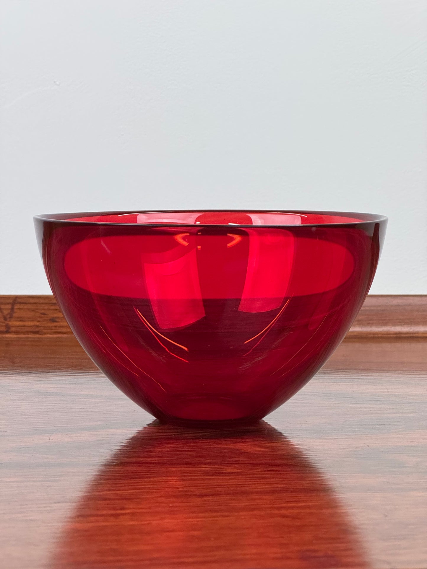 Red Fuga bowl by Sven Palmqvist for Orrefors